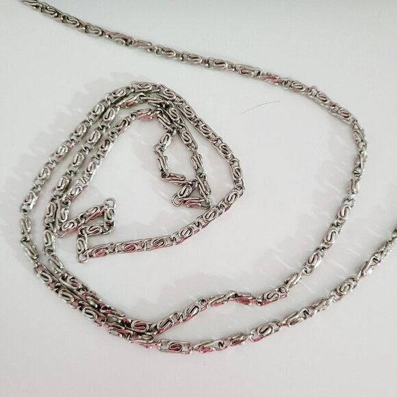 Vintage Black Mesh Silvertone Chain Purse Crossbody Clutch Evening Bag Handbag - Picture 8 of 12